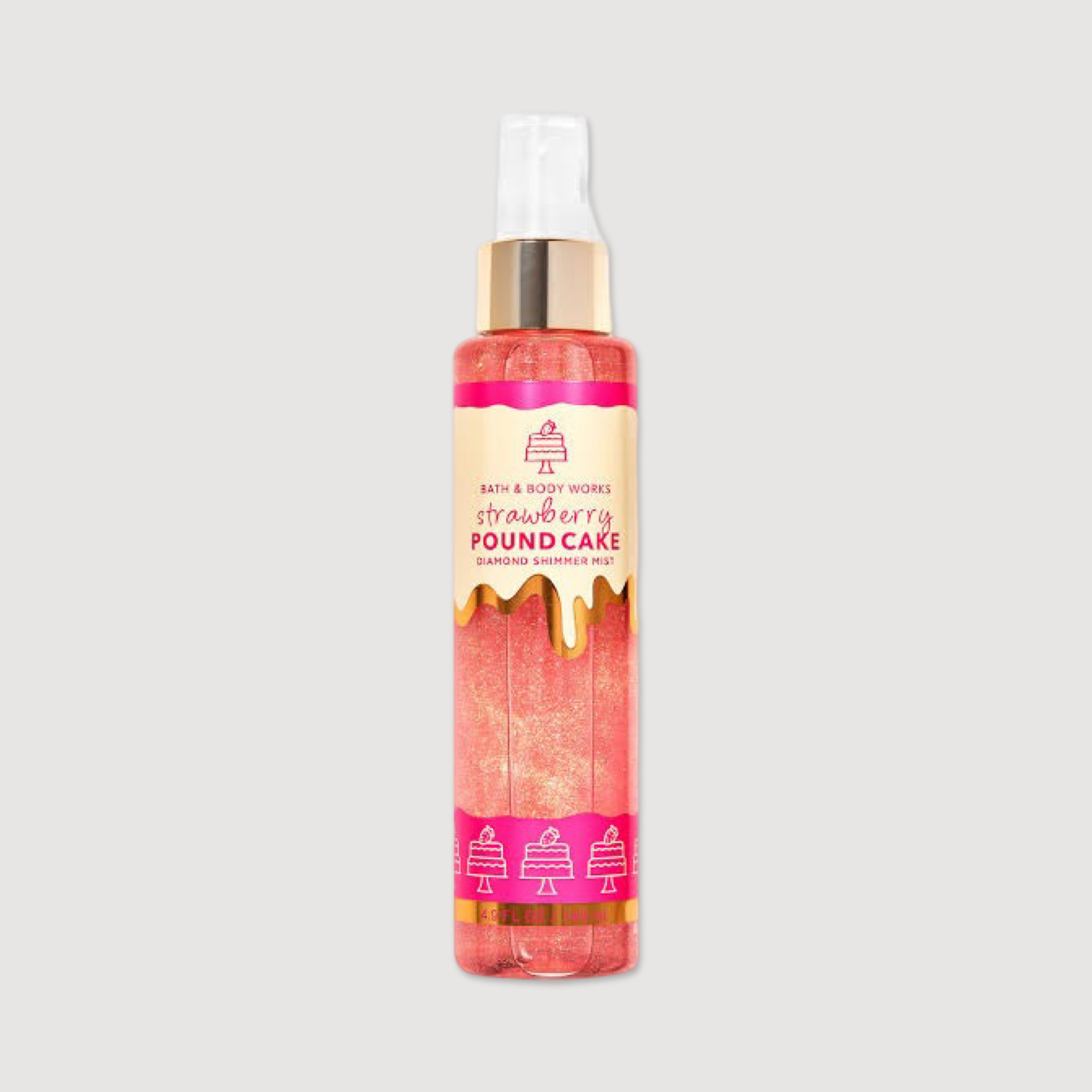 Bath & Body Works Strawberry Pound Cake Diamond Shimmer Mist