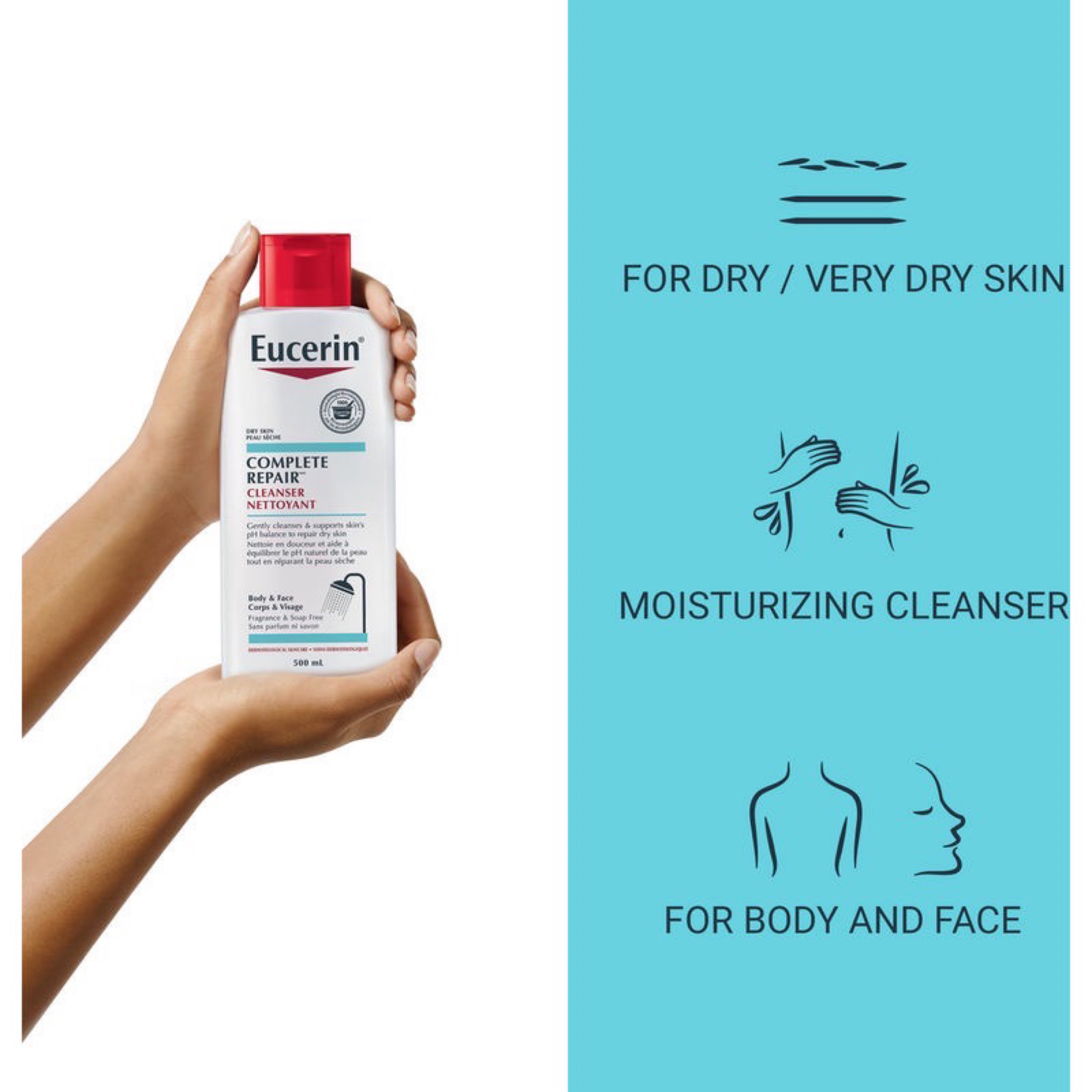 Eucerin Complete Repair Face & Body Cleanser 